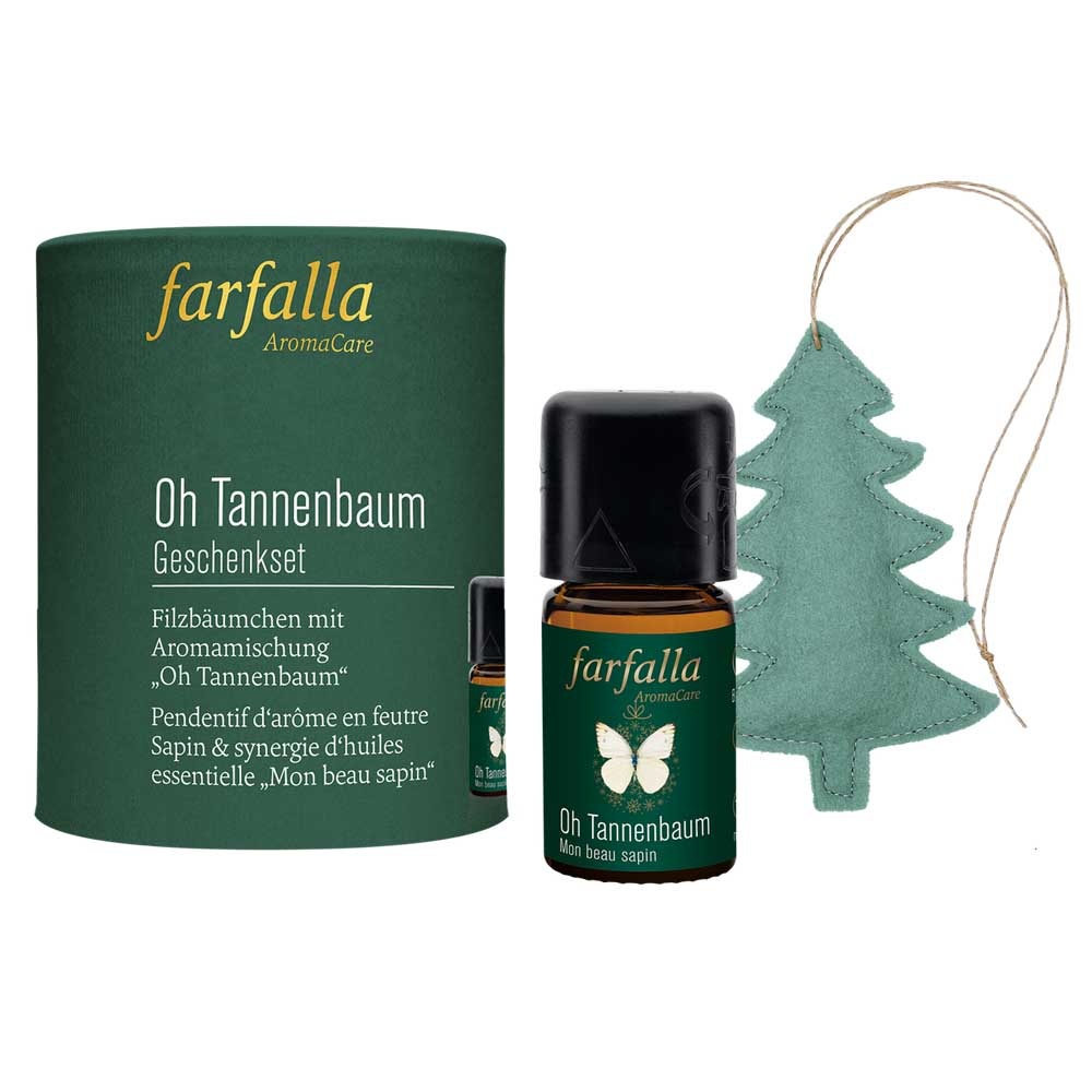 Geschenkset - Oh Tannenbaum Filzbäumchen mit Aromamischung