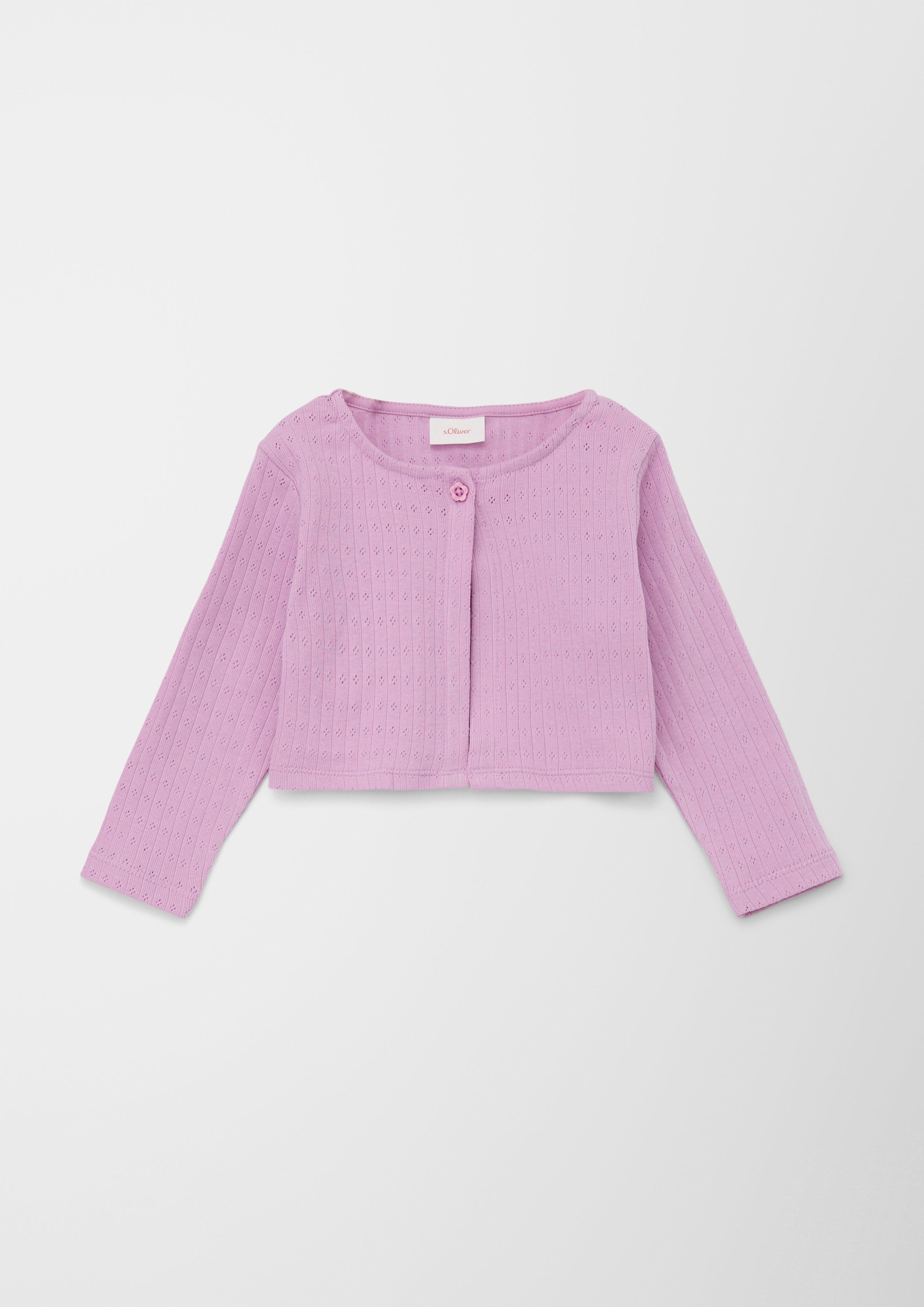 Strick-Cardigan mit Lochmuster  2128784-4443