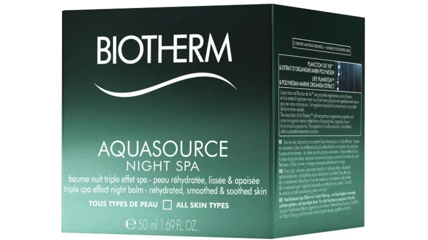BIOTHERM Aquasource Night Spa Feuchtigkeitsbalsam für die Nacht 50 ml