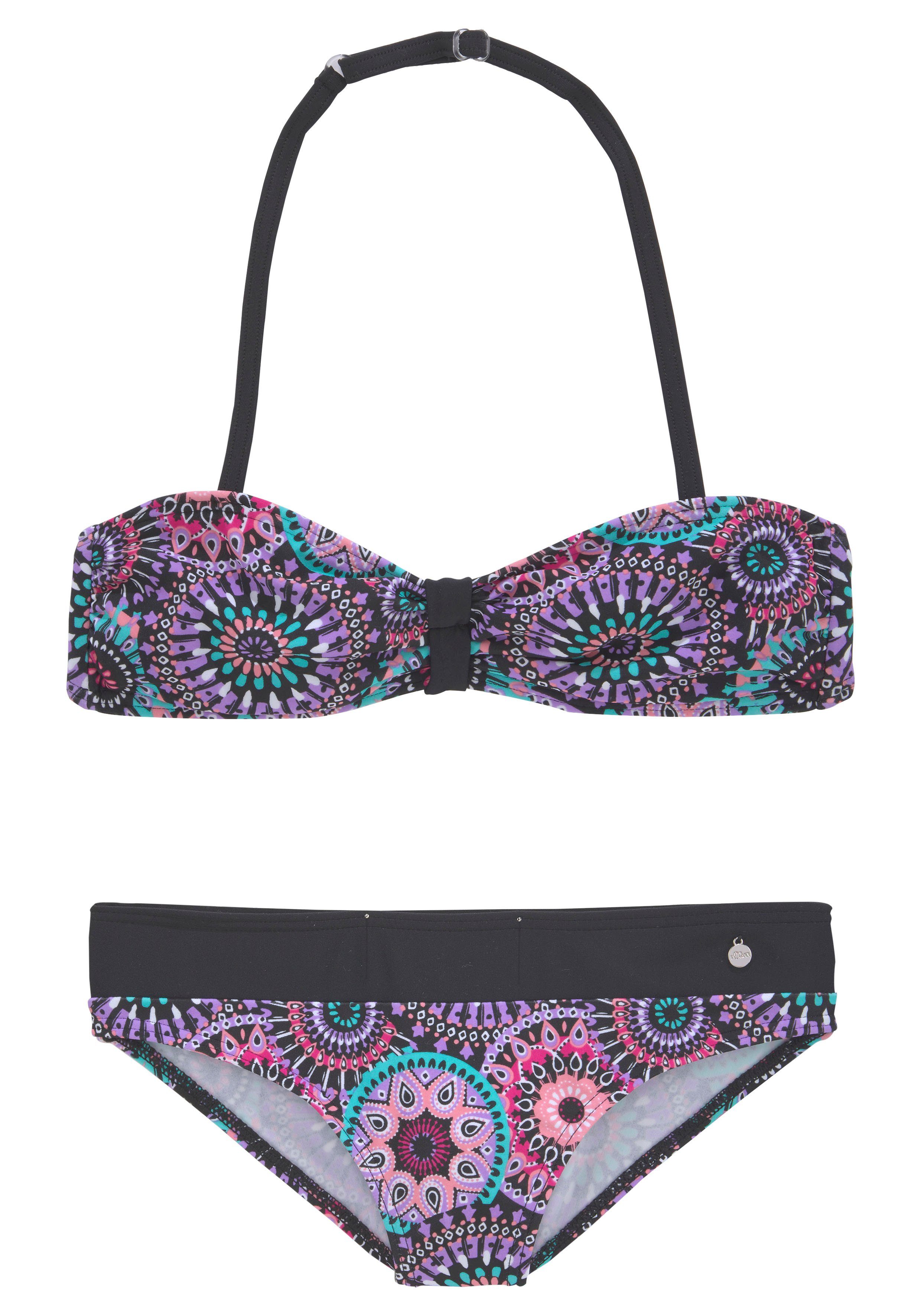s.Oliver Bandeau-Bikini mit coolem Print
