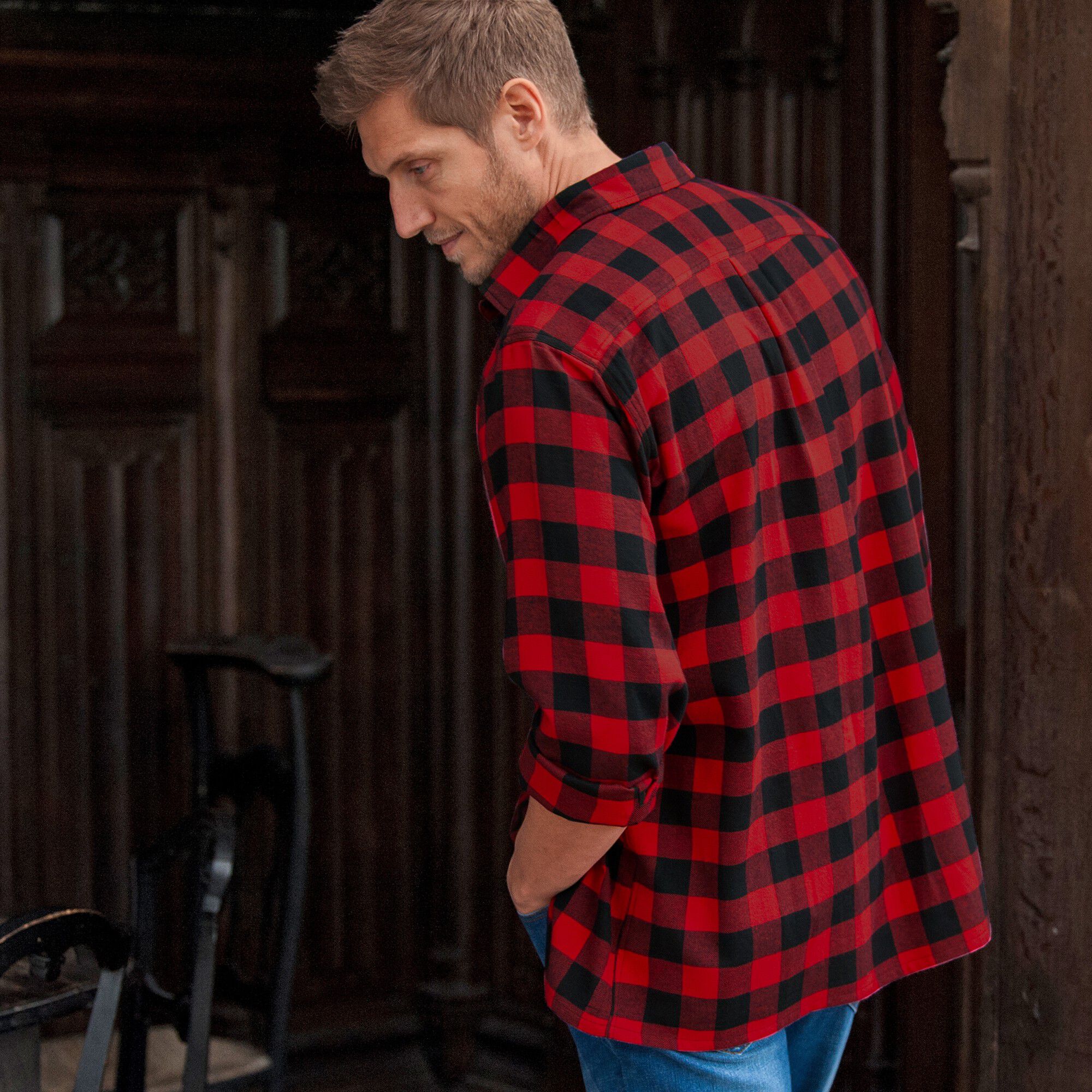 Chemise carreaux écossais flanelle