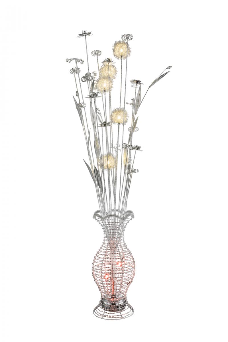 Globo Lighting - ANTON - Stehleuchte Aluminium silber metallic, 6x G4 LED
