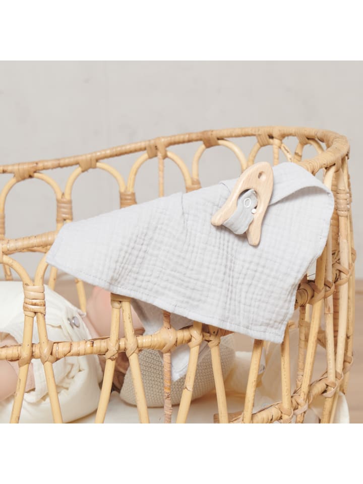 nordic coast company  Kuscheltuch Musselin Rakete Grau günstig kaufen onesize