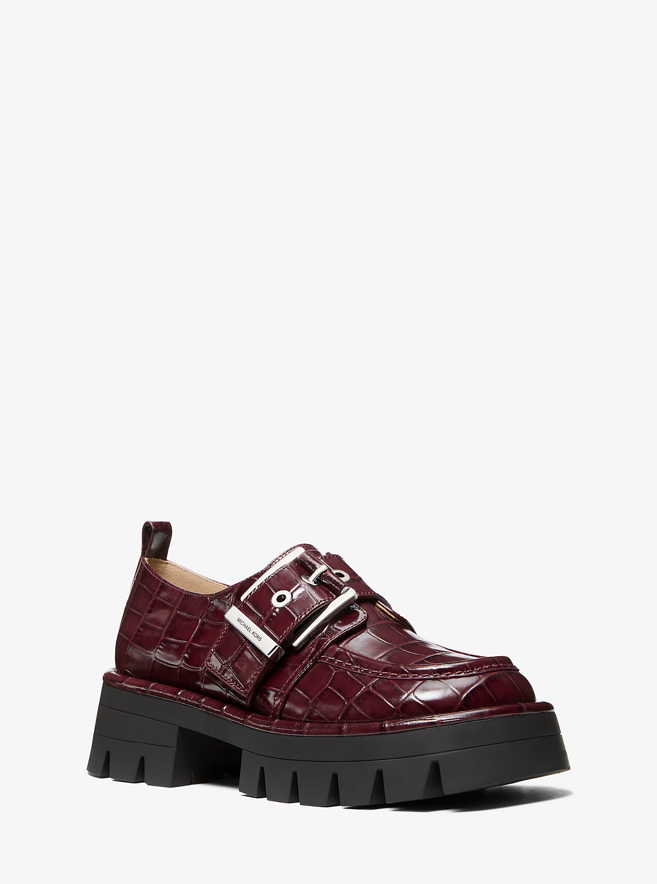 Colby Krokodillepreget Skinnloafer - OXBLOOD