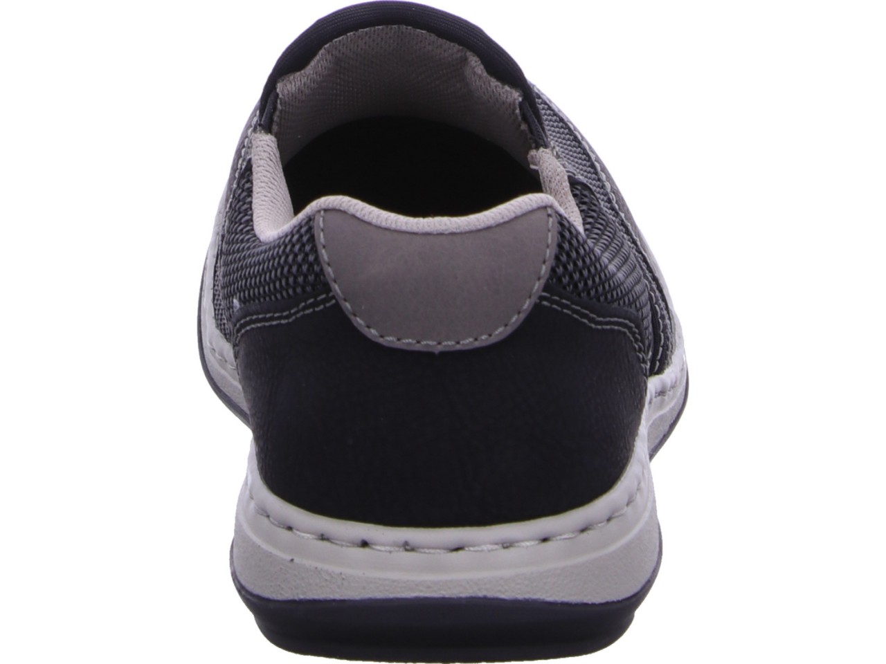 RIEKER Komfort Slipper schwarz NAMUR/TECHKNIT schwarz