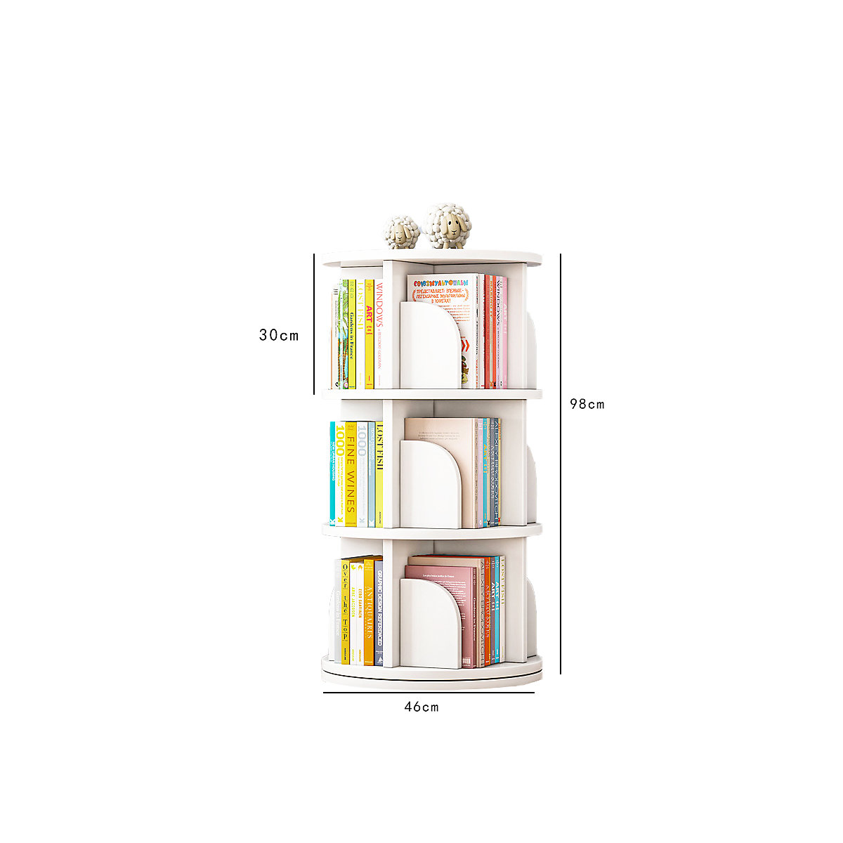 Drehbares Bücherregal