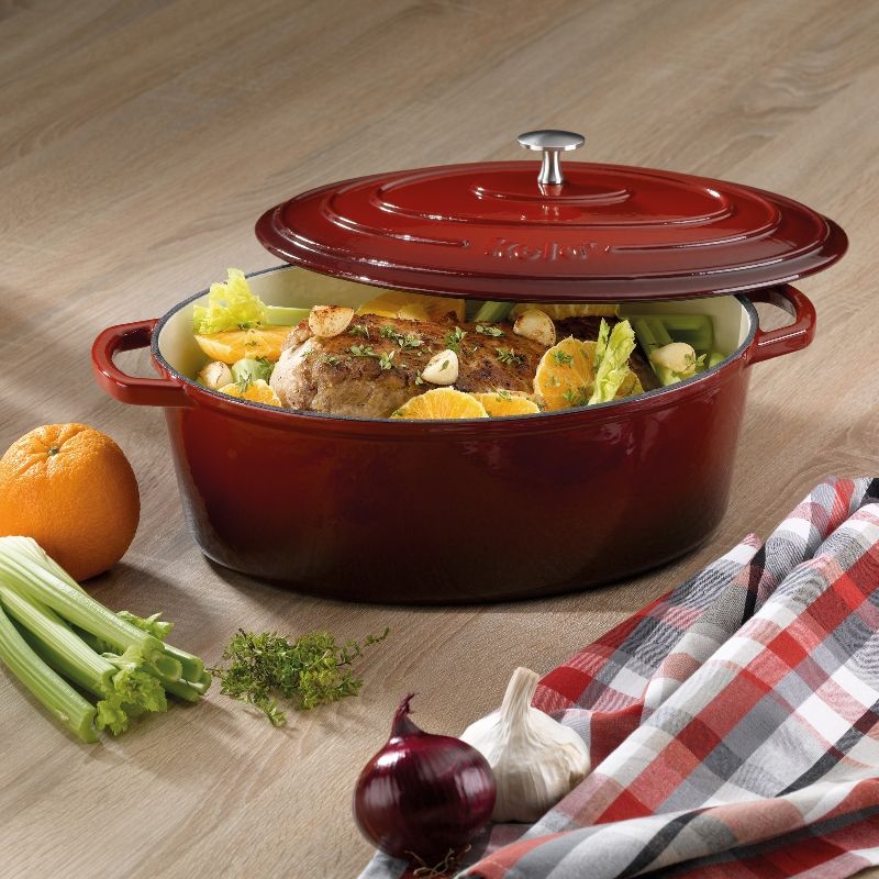 kela Gusseisen Bräter Calido oval rot 9,5 L