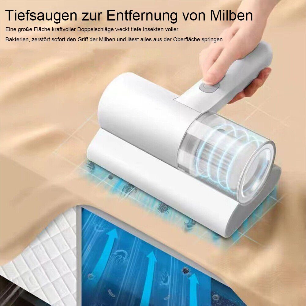Yoyaxi Matratzenreinigungsgerät Kabelloser Handstaubsauger mit hoher Saugkraft und UV-Reinigung, - Hohe Saugkraft von 10 kPa für gründliche Reinigung