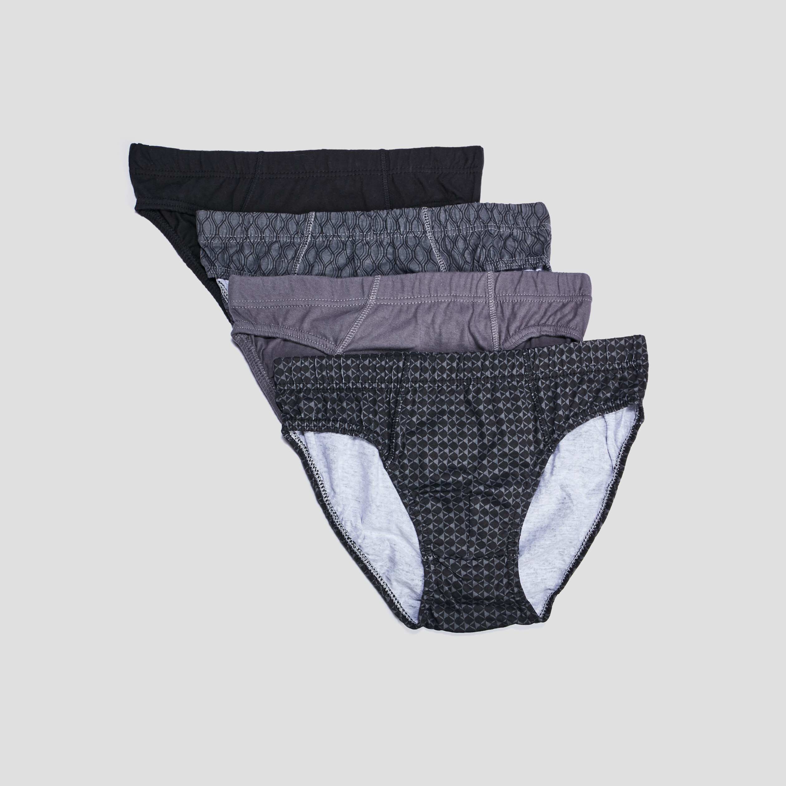Lot 4 slips noir homme | La Halle