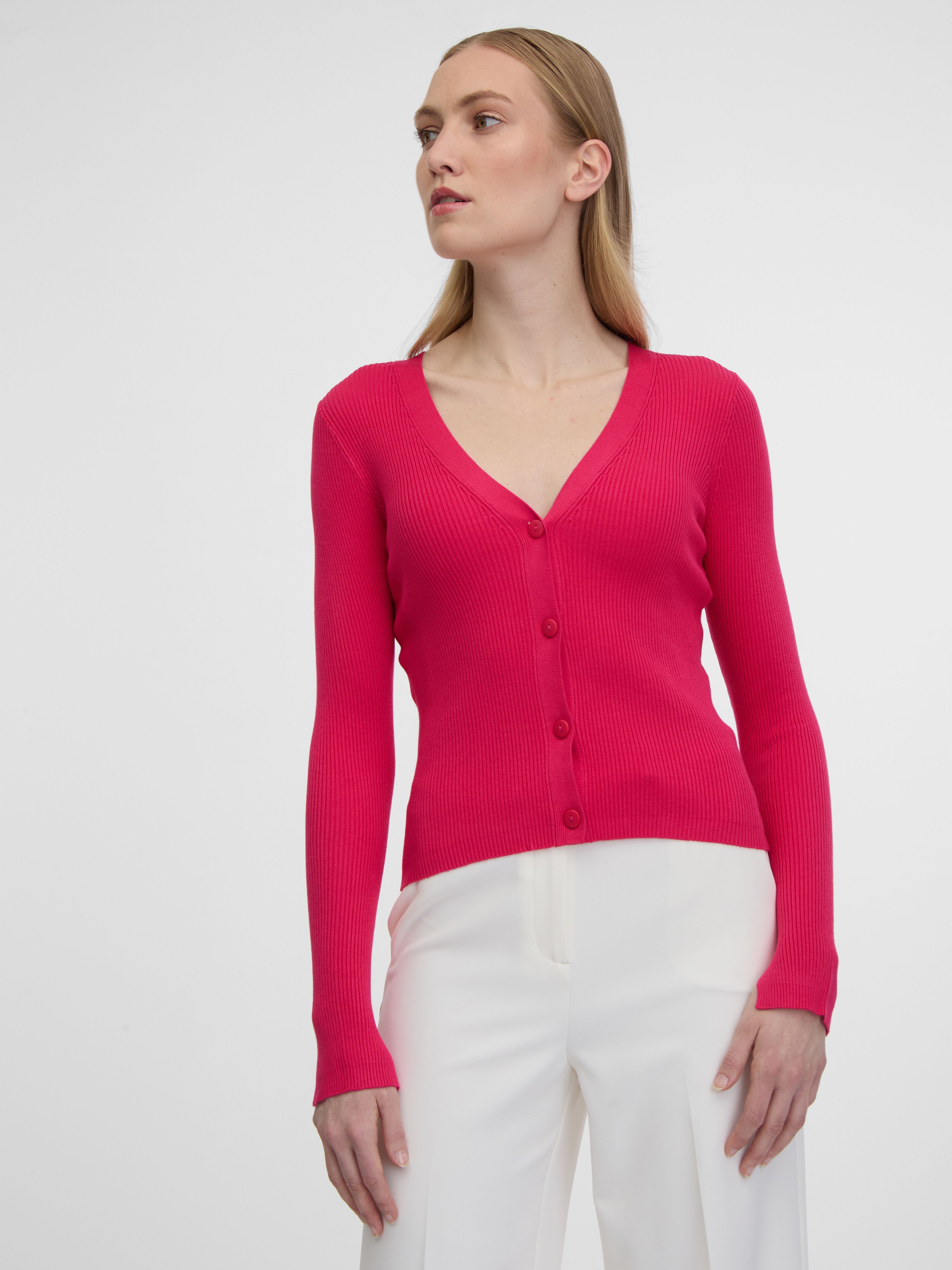 Dunkelrosa Damen-Strickjacke ORSAY