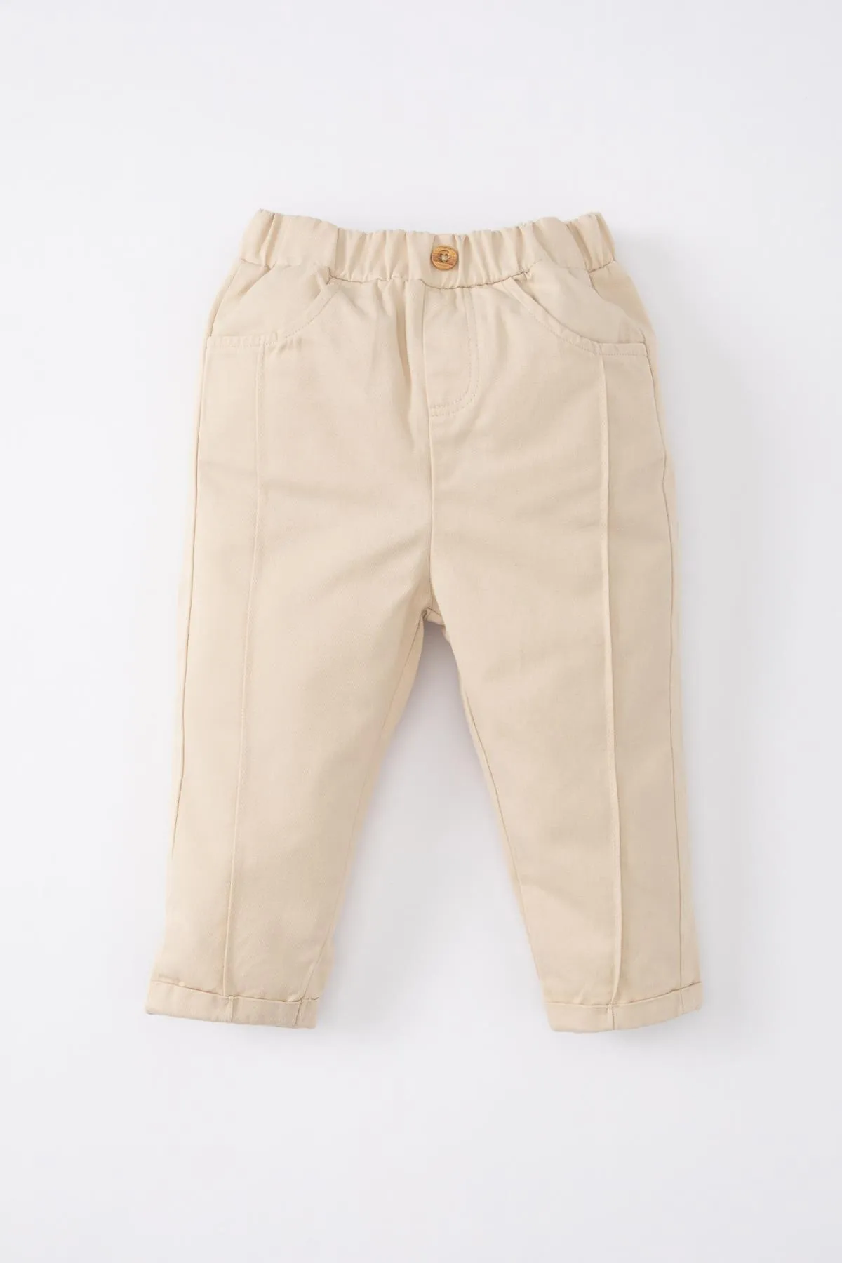 DeFacto  2-teiliges Set aus gemustertem Twill-Hemd und Hose für Baby Jungen - B9255a524sp