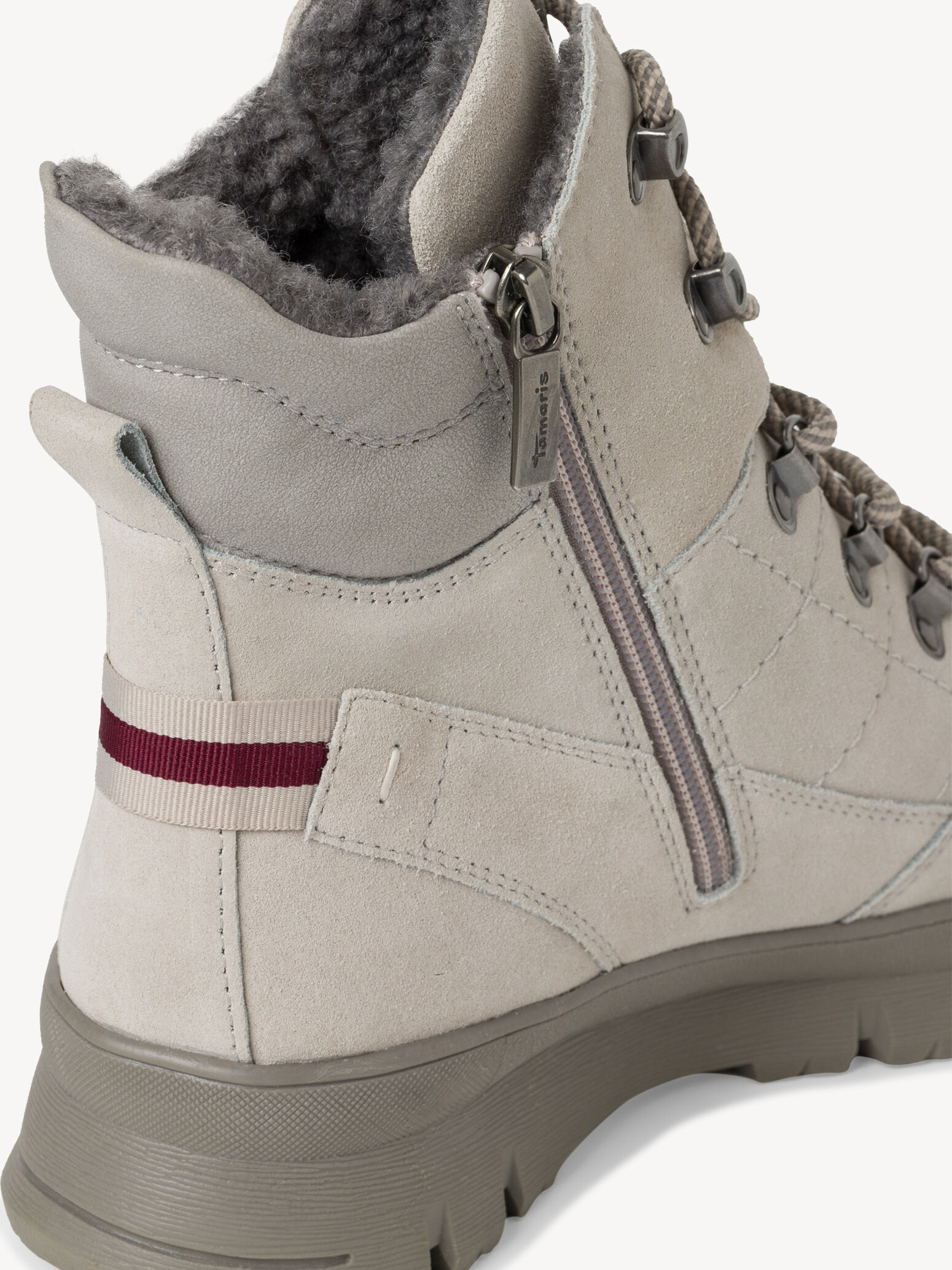 Bottine en cuir - gris