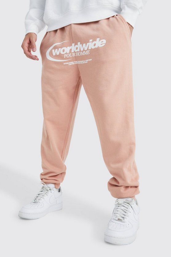 Oversize Jogginghose mit Worldwide-Print