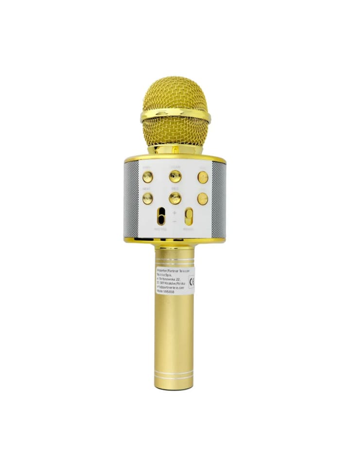 COFI 1453 Multimedia Karaoke-Mikrofon Kabelloser Bluetooth Lautsprecher 1200mAh in Gold günstig kaufen onesize