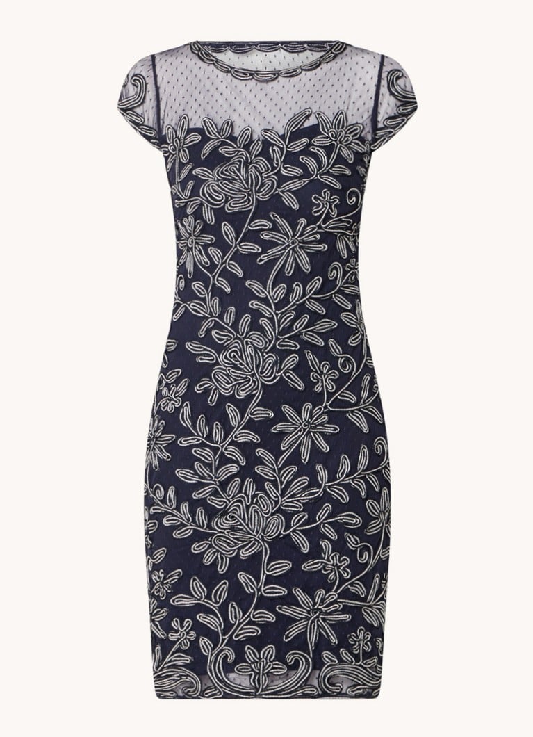 Vestido Zila de Phase Eight con lazos, azul marino/marfil