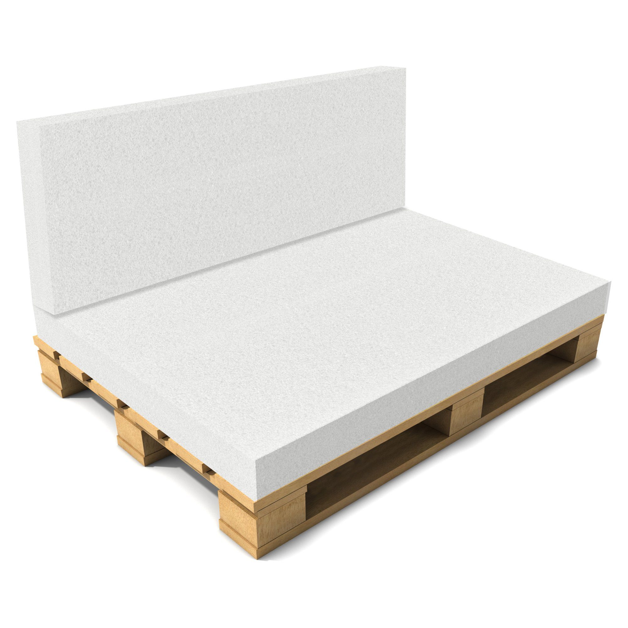 neu.haus Sitzkissen, Valencia Rückenkissen Schaumstoff 40x120x8cm für Palettenkissen