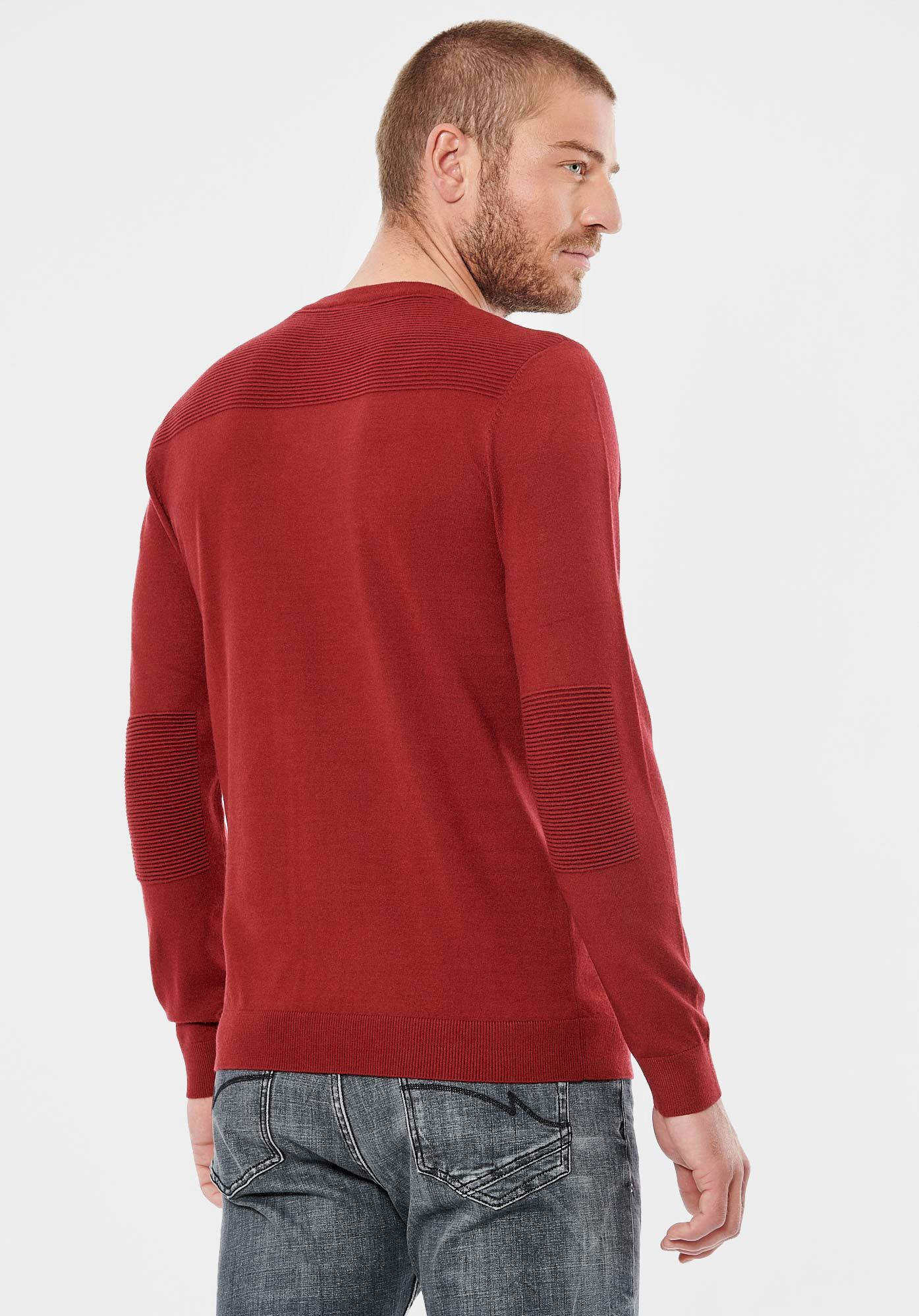 VYLA   Pull bordeaux homme