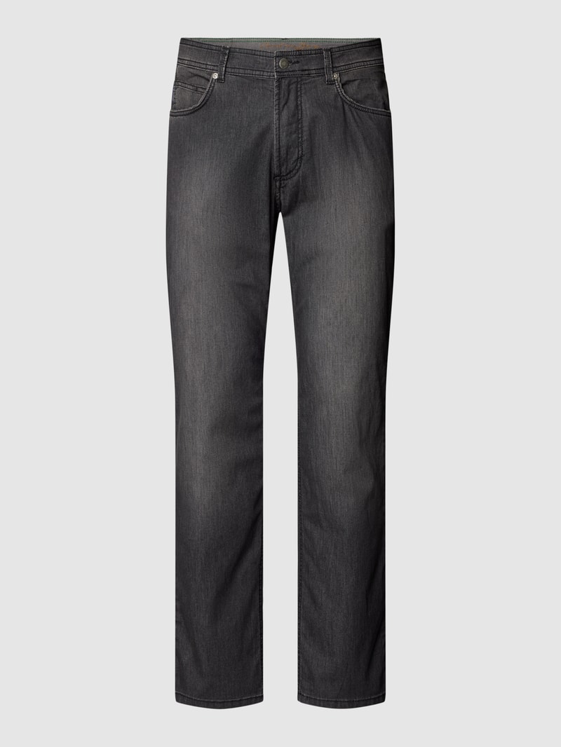 Jeans im 5-Pocket-Design in dunkelgrau meliert