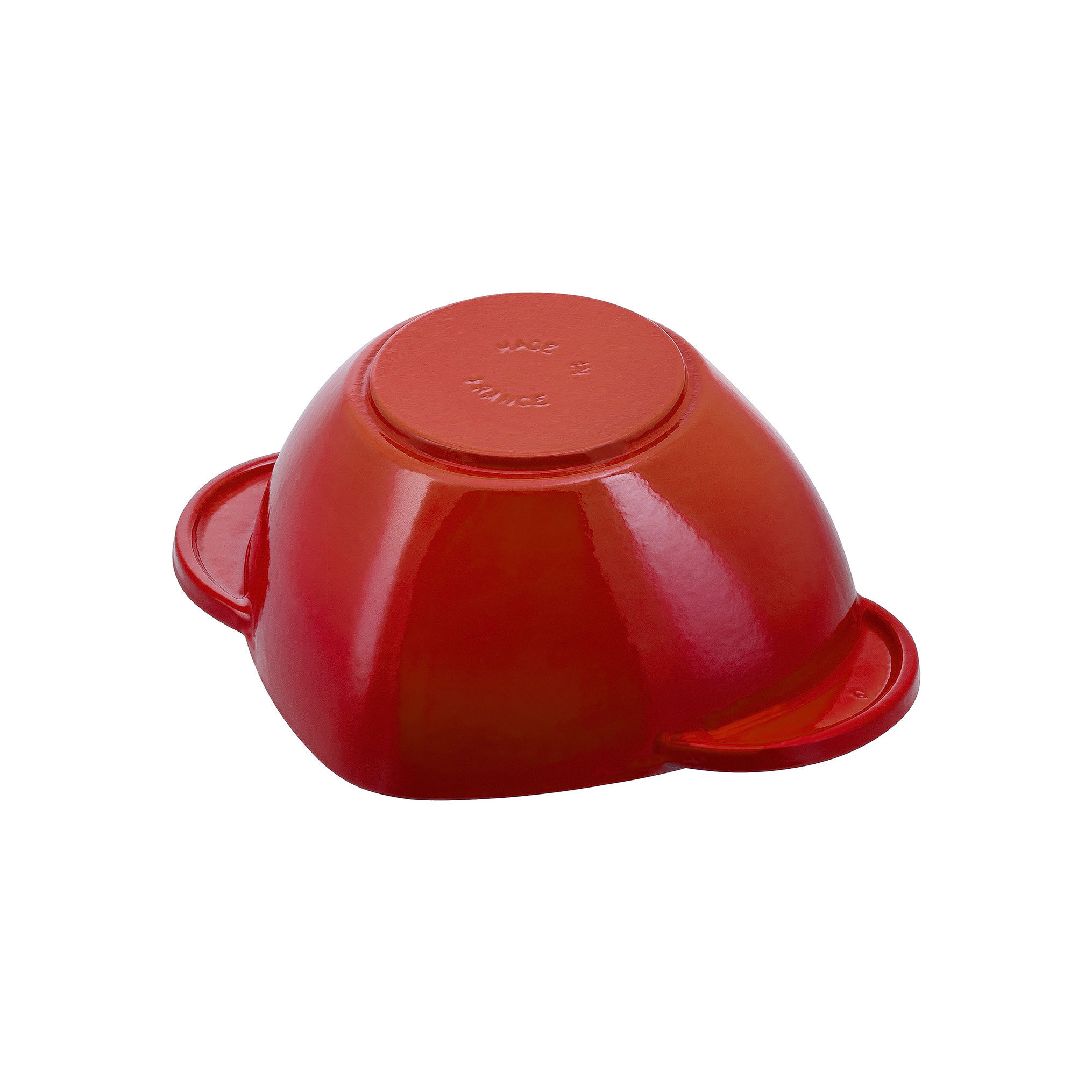 Cocotte 20 cm, Herz, Kirsch-Rot, Gusseisen