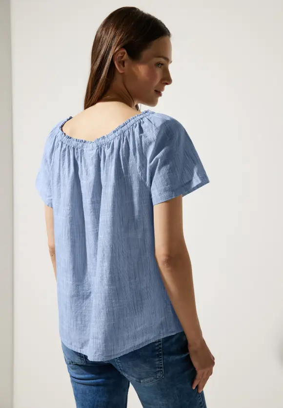 Street One Chambray Carmenbluse