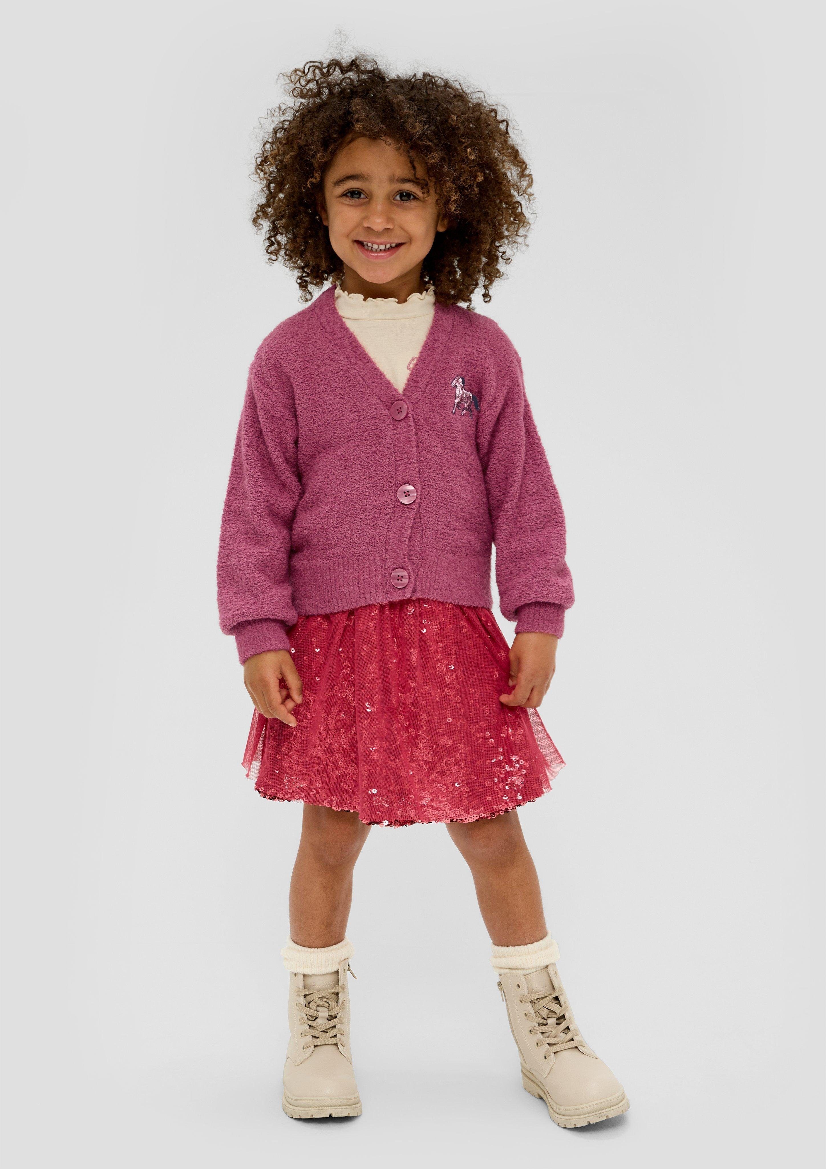 s.Oliver Junior Strickjacke mit Pferd-Stickerei