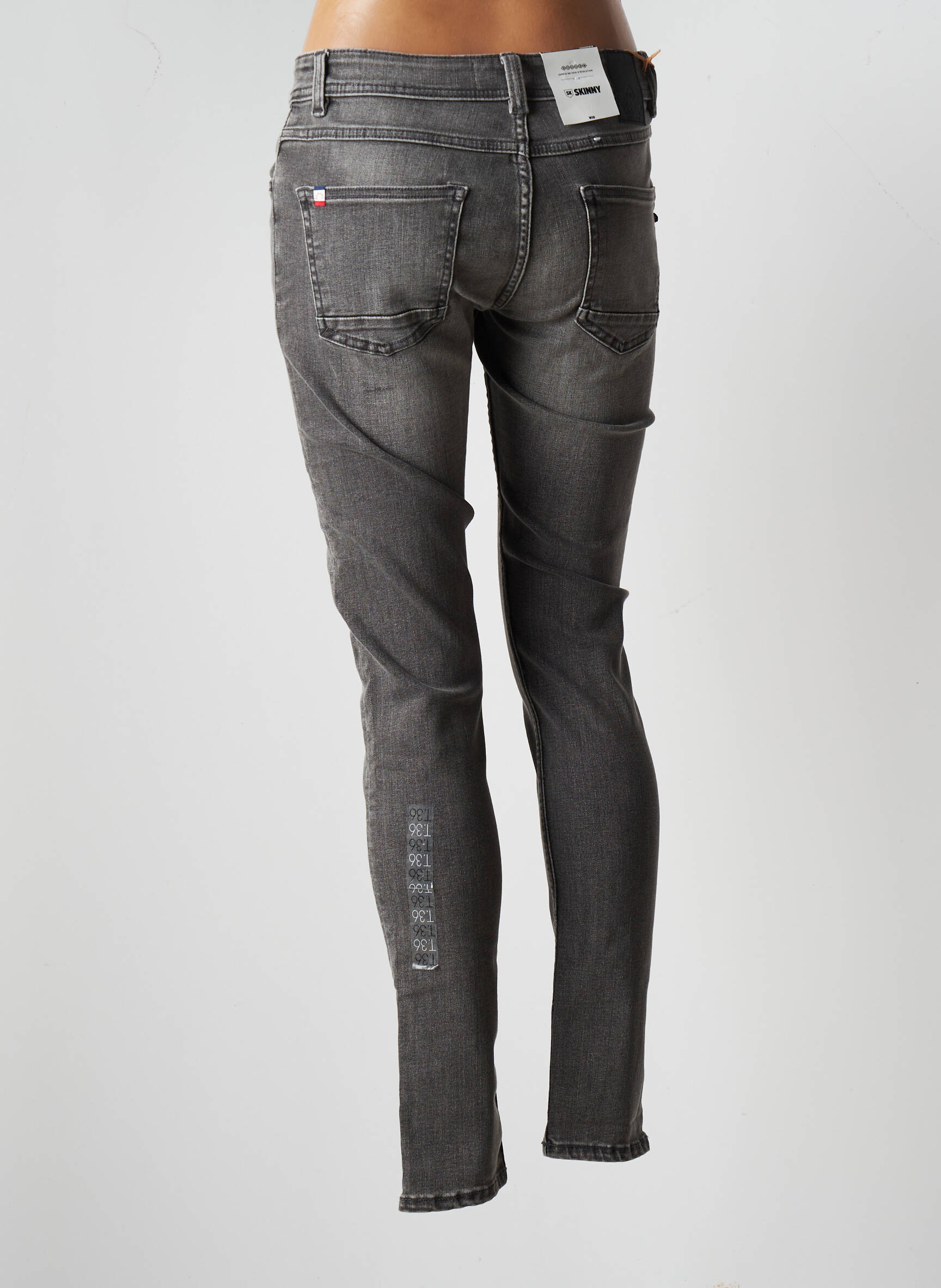 Bonobo Jeans Skinny Femme couleur gris