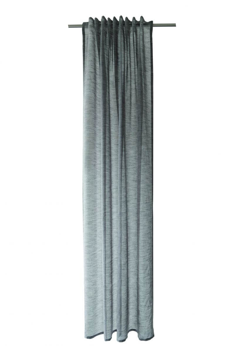 Indes Fuggerhaus Schal Oskar verdeckte Schlaufen Anthrazit 140 x 245 cm