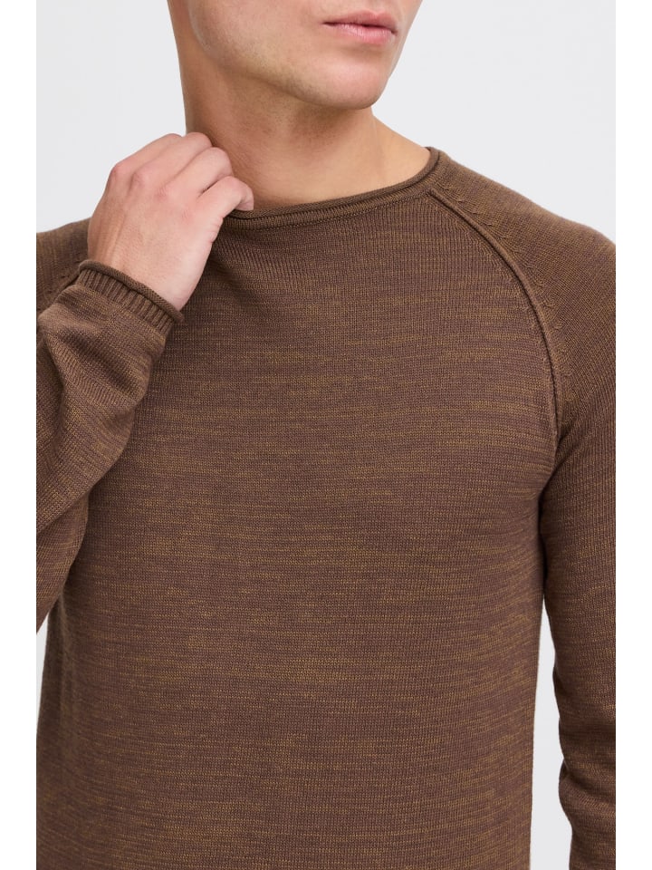BLEND Strickpullover BHDan 20700587ME Strickpullover mit aufgerollten Säumen in Braun günstig kaufen