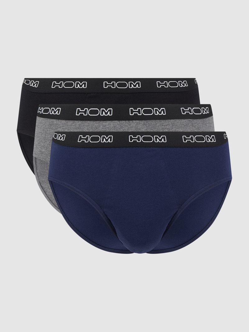 Slip im 3er-Pack Modell 'Boxerlines' in dunkelblau