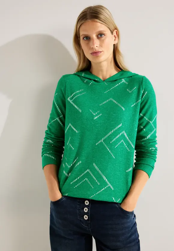 CECIL Hoodie Shirt mit Folienprint