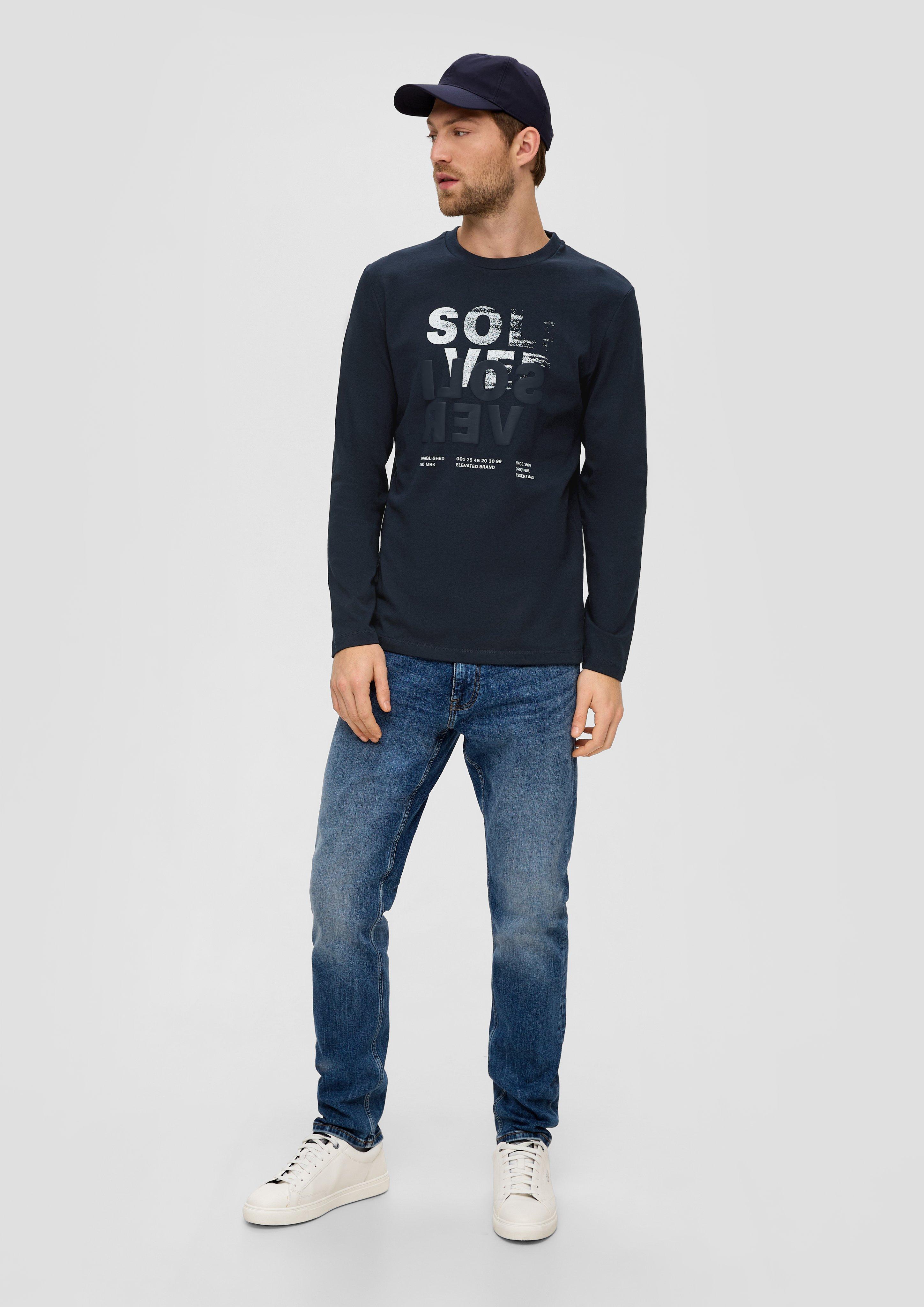 Longsleeve mit gummiertem Label-Print  2138671-59D1
