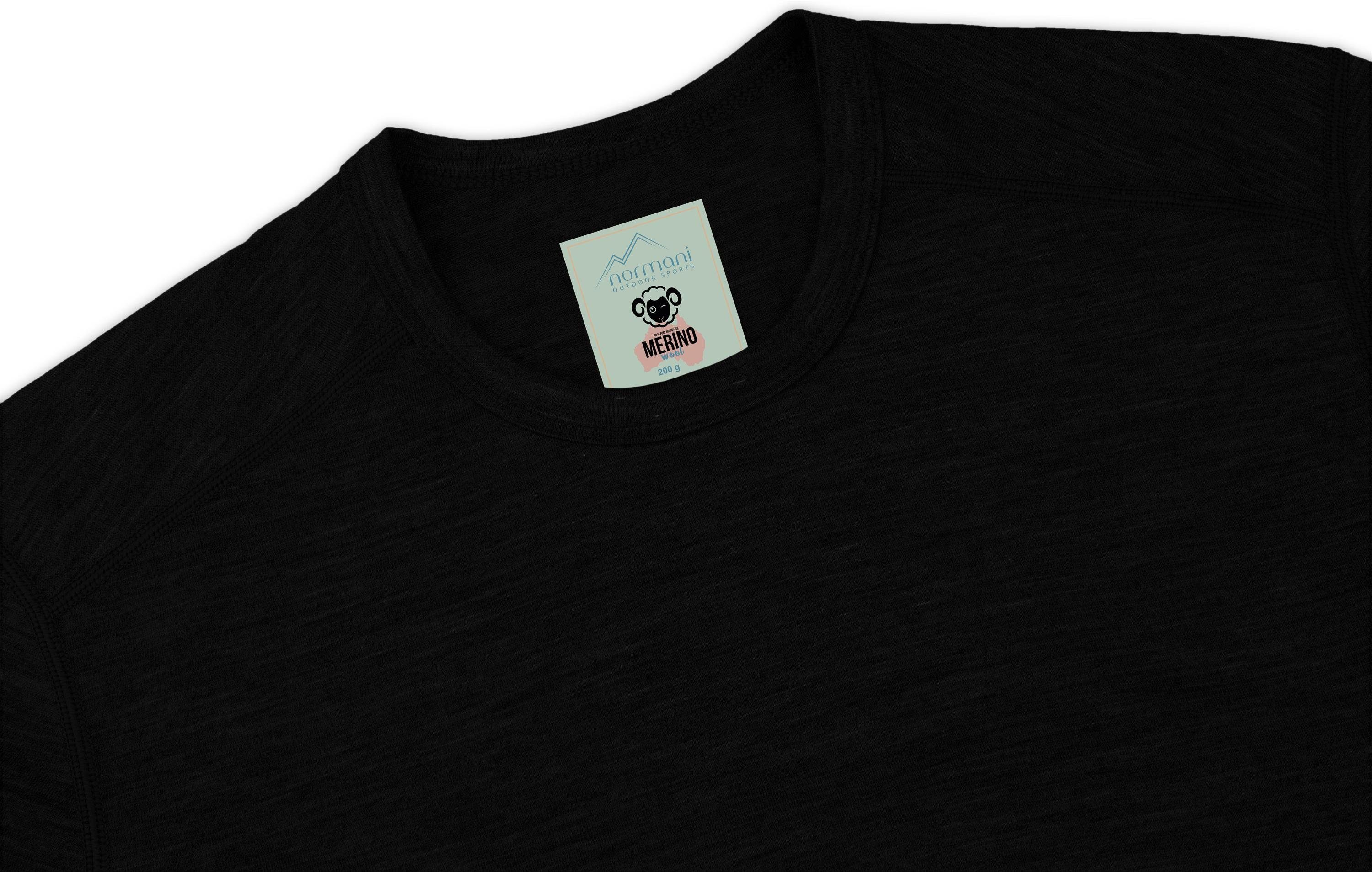 normani Funktionsshirt Kinder Merino Langarm Broome Ski-Unterhemd Thermounterwäsche Funktionsshirt aus 100% Bio-Merinowolle für Junge und Mädchen