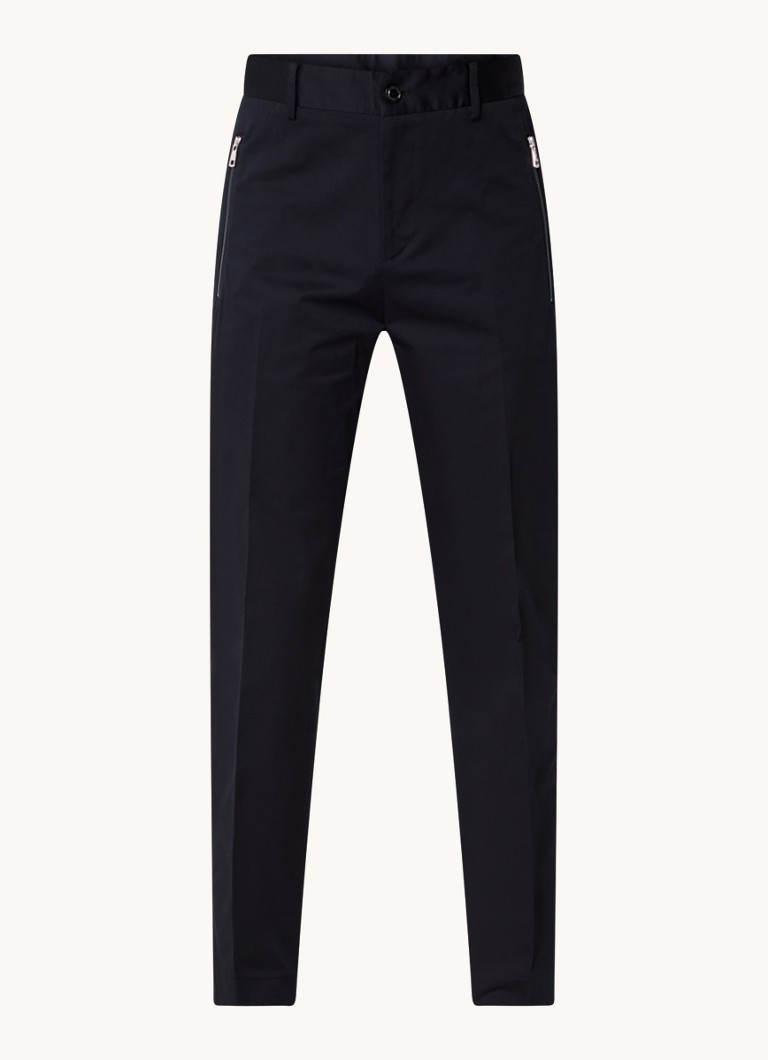 Moncler hlače slim kroja s logotipom i prugastim detaljima