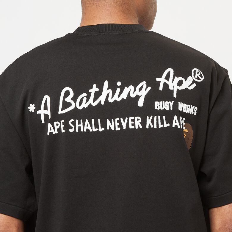 A Bathing Ape Hand Draw BAPE Tee black