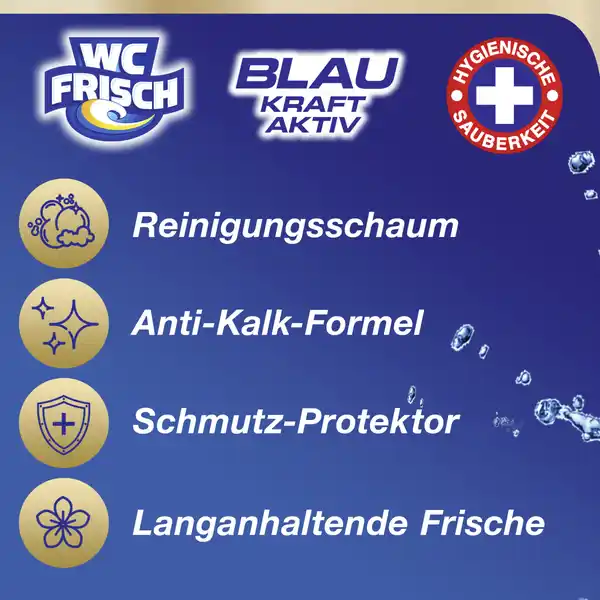 WC Reiniger Blau Kraft-Aktiv Duftspüler Chlor, Super-Pack