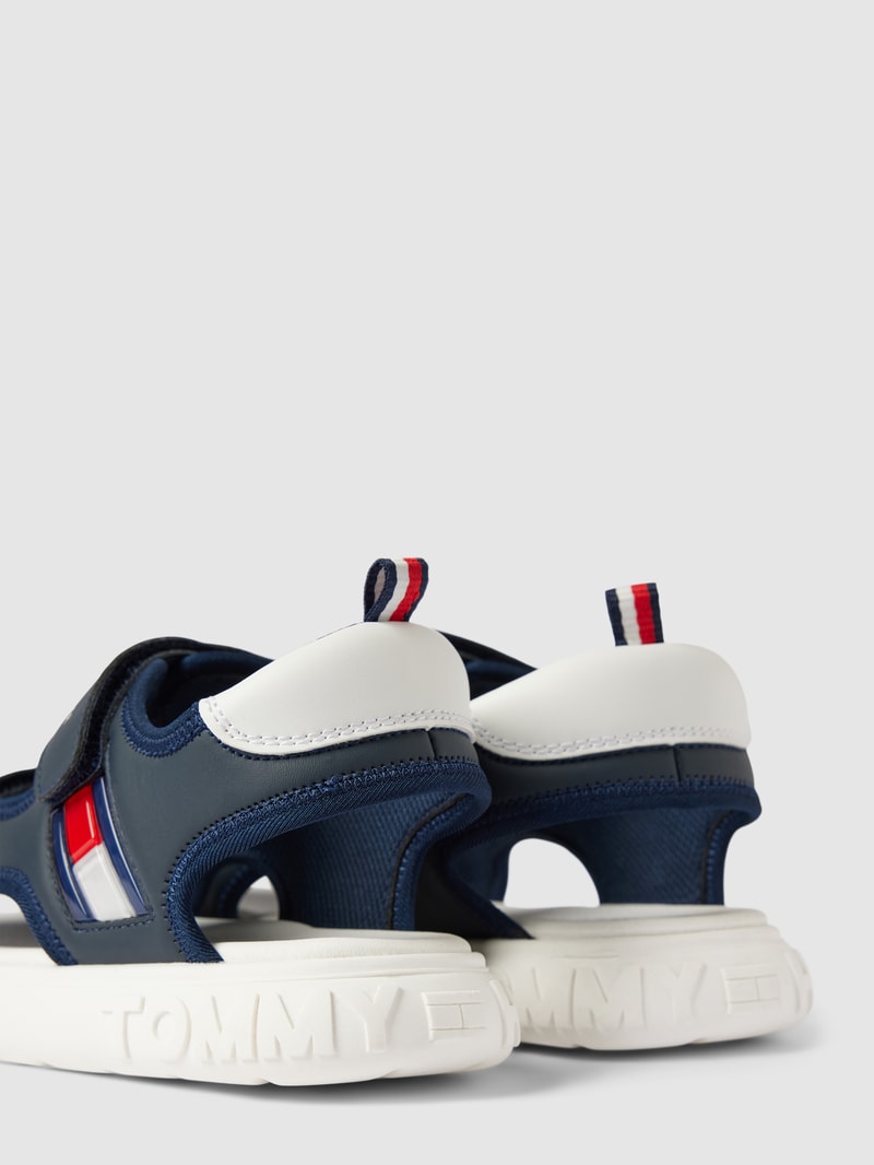 Sandalen mit Label-Details Modell 'SUNNY' in marineblau