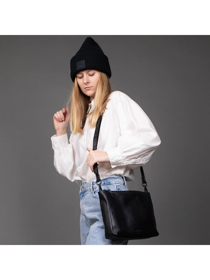 FEYNSINN Leder-Umhängetasche & Clutch echt Leder Schulter groß schwarz in schwarz günstig kaufen onesize