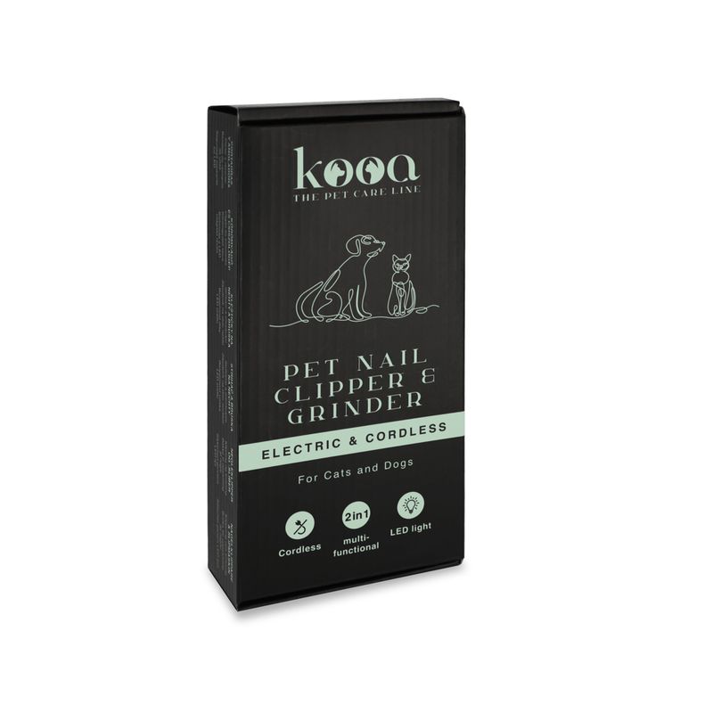 kooa 2-in-1 Krallenschere und -Schleifer mit LED
