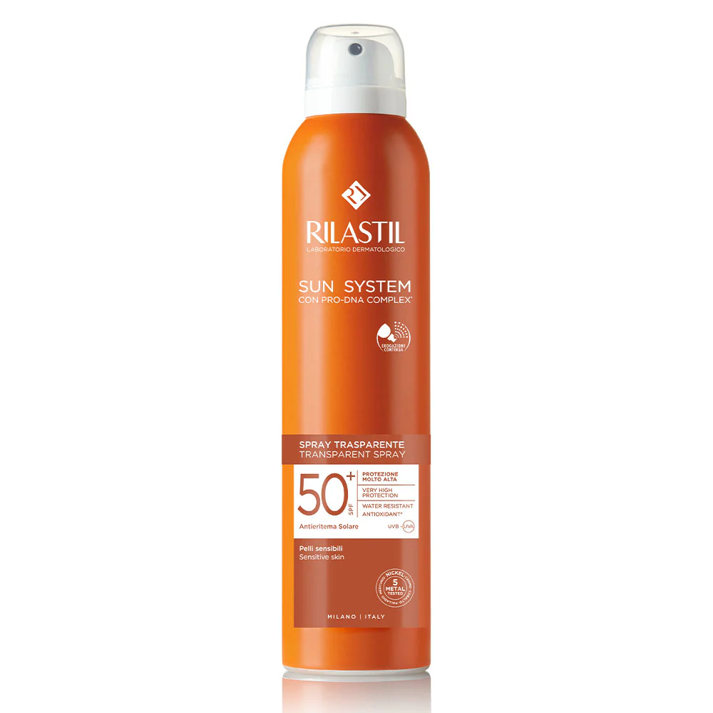 Sun System Transparent Spray SPF50+ – Solspray med høy beskyttelse for kroppen.