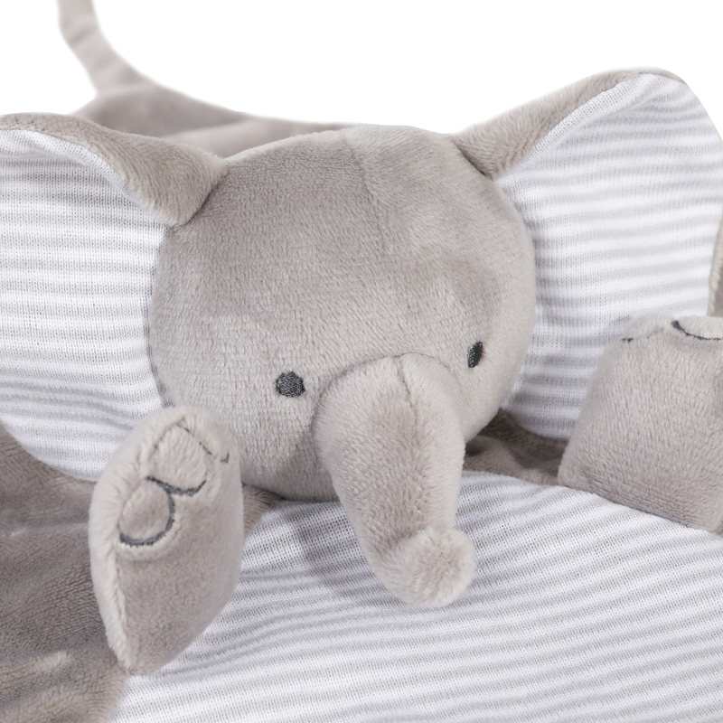 Doudou Eléphant fausse fourrure et jersey mixte Absorba