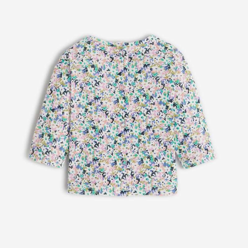 T-shirt bébé fille semis fleuris blanc Catimini