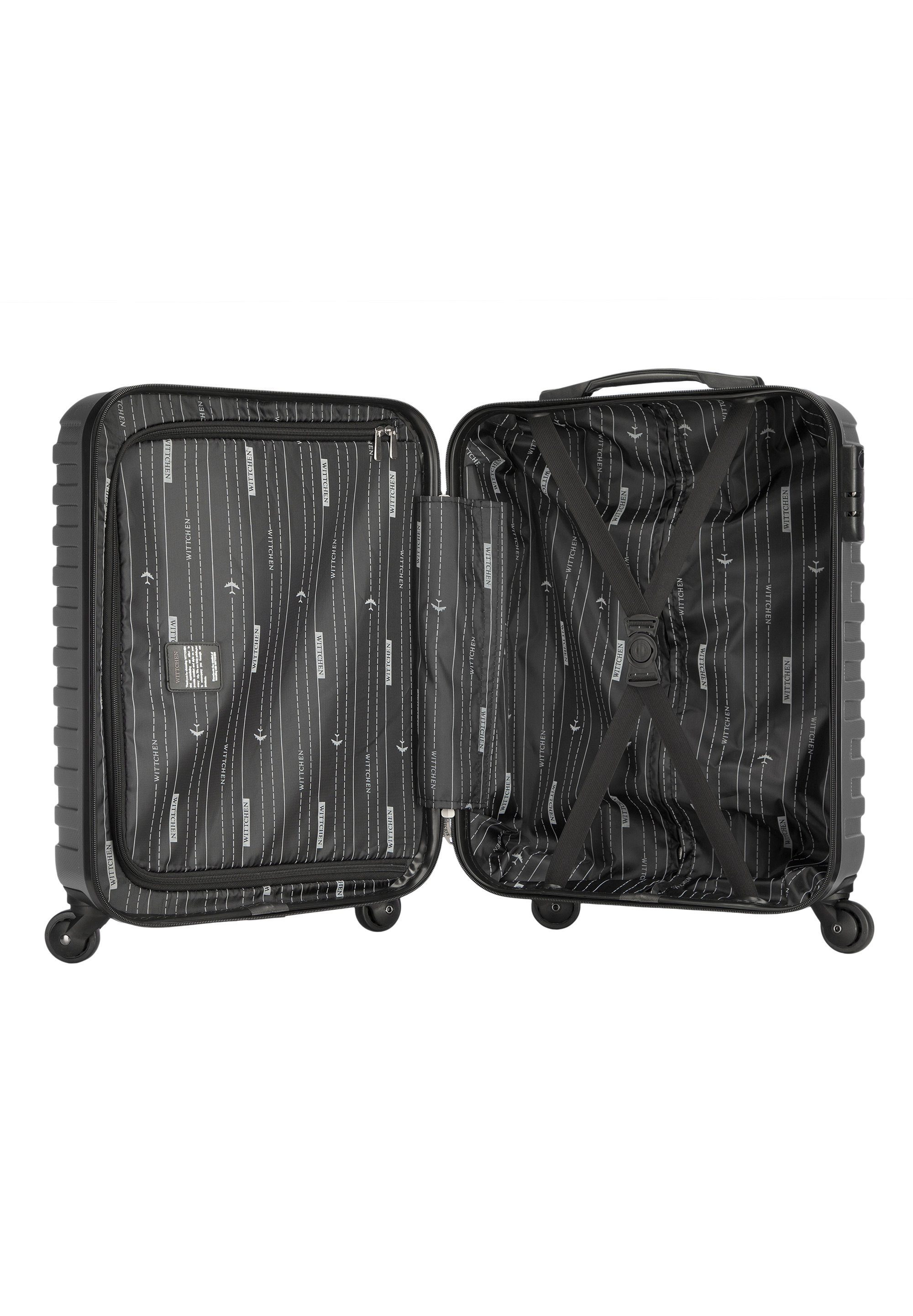 Wittchen Handgepäckkoffer A-Line II Kollektion, 4 Rollen, vier Rollen, Hartschalenkoffer, Teleskopgriff, Zahlenschloss