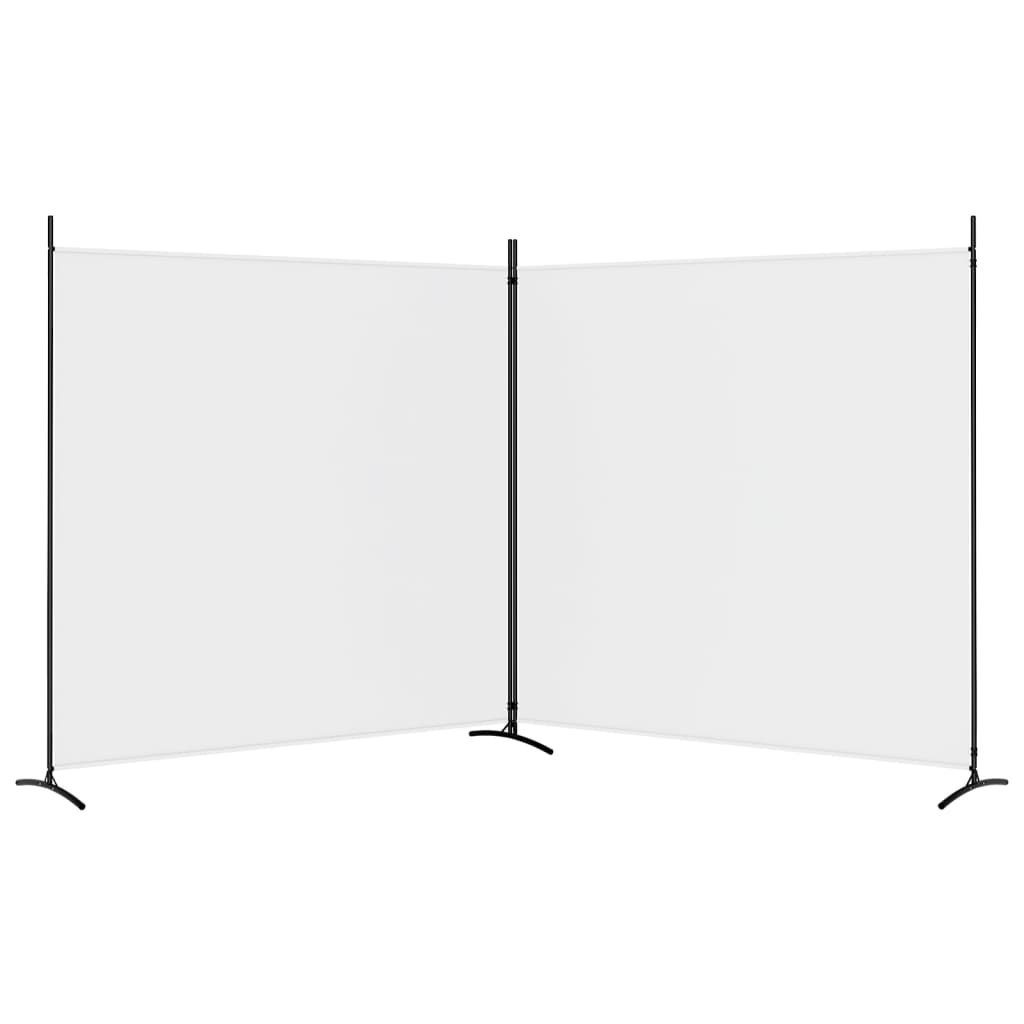 furnicato Raumteiler 2-tlg. Paravent Weiß 348x180 cm Stoff