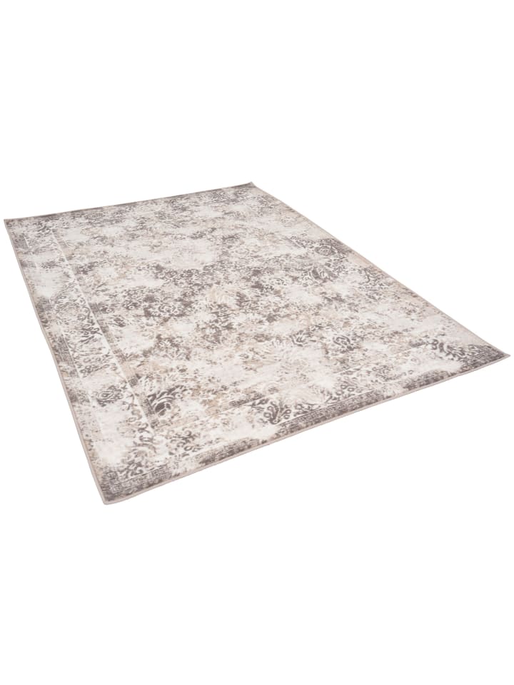 Pergamon Designer Teppich Tawira Vintage Bordüre in Grau Beige günstig kaufen