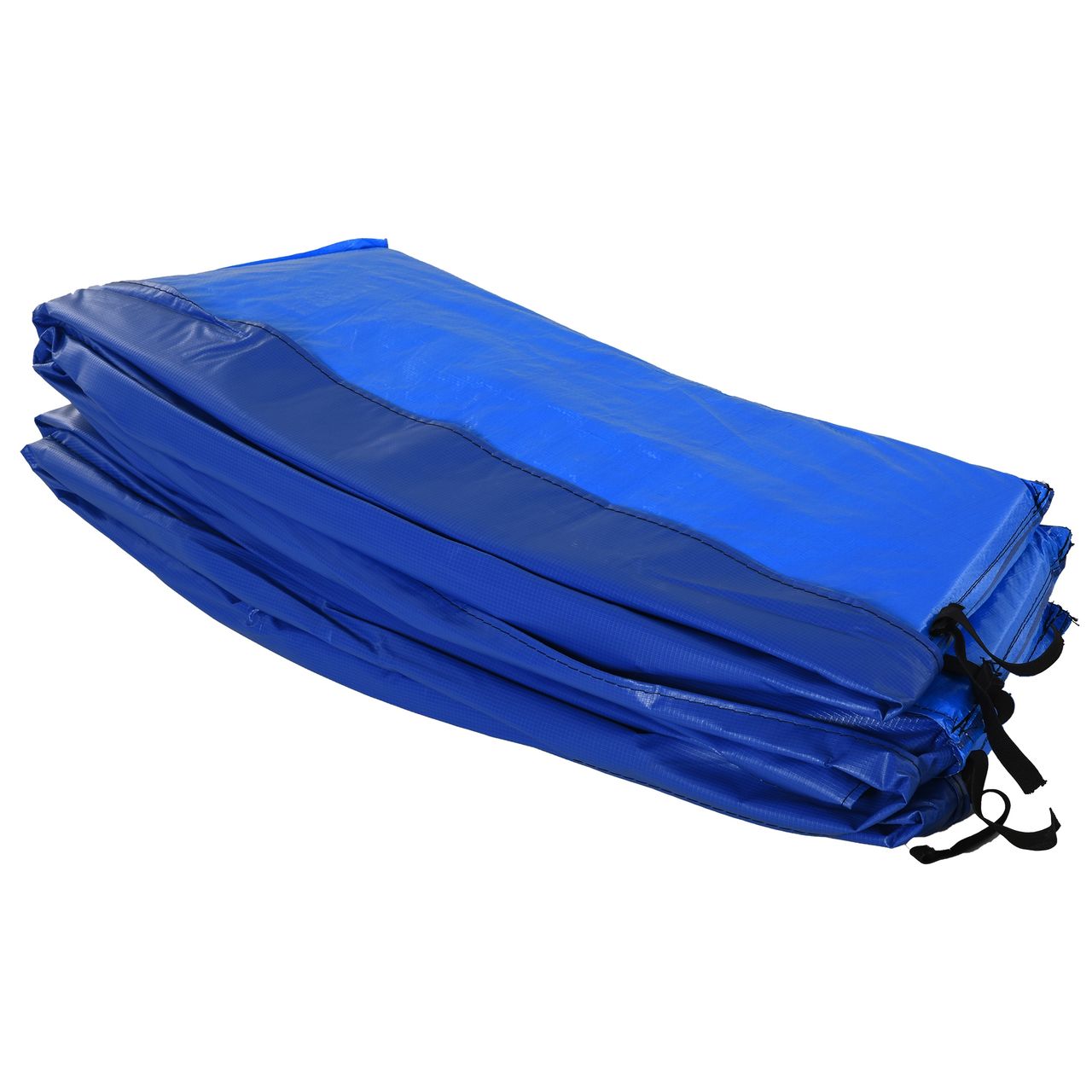HOMCOM Trampolin Randabdeckung Sicherheitsnetz Wetterplane Leiter 8ft 10ft 12ft 15ft (Randabdeckung: Ø 244cm-Blau)