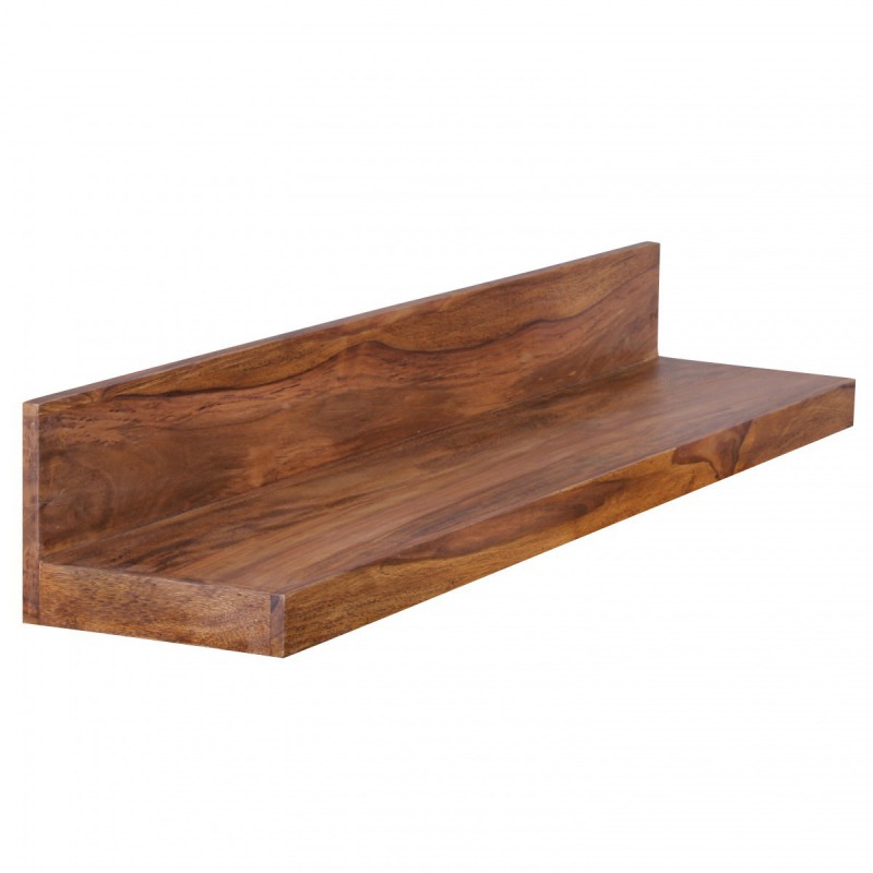 Wohnling Massivholz Wandregal 110 cm Sheesham