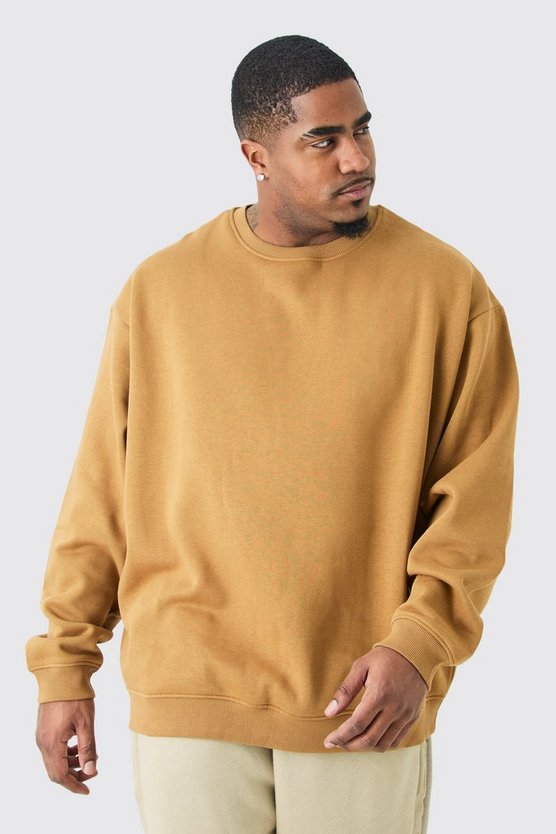 Plus Oversize Rundhals-Sweatshirt