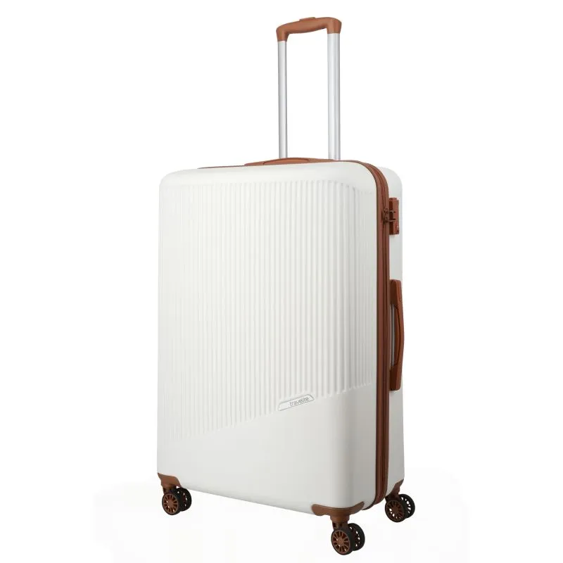 Travelite BALI Trolley mit 4 Rollen Größe L - Weiss\/Cognac