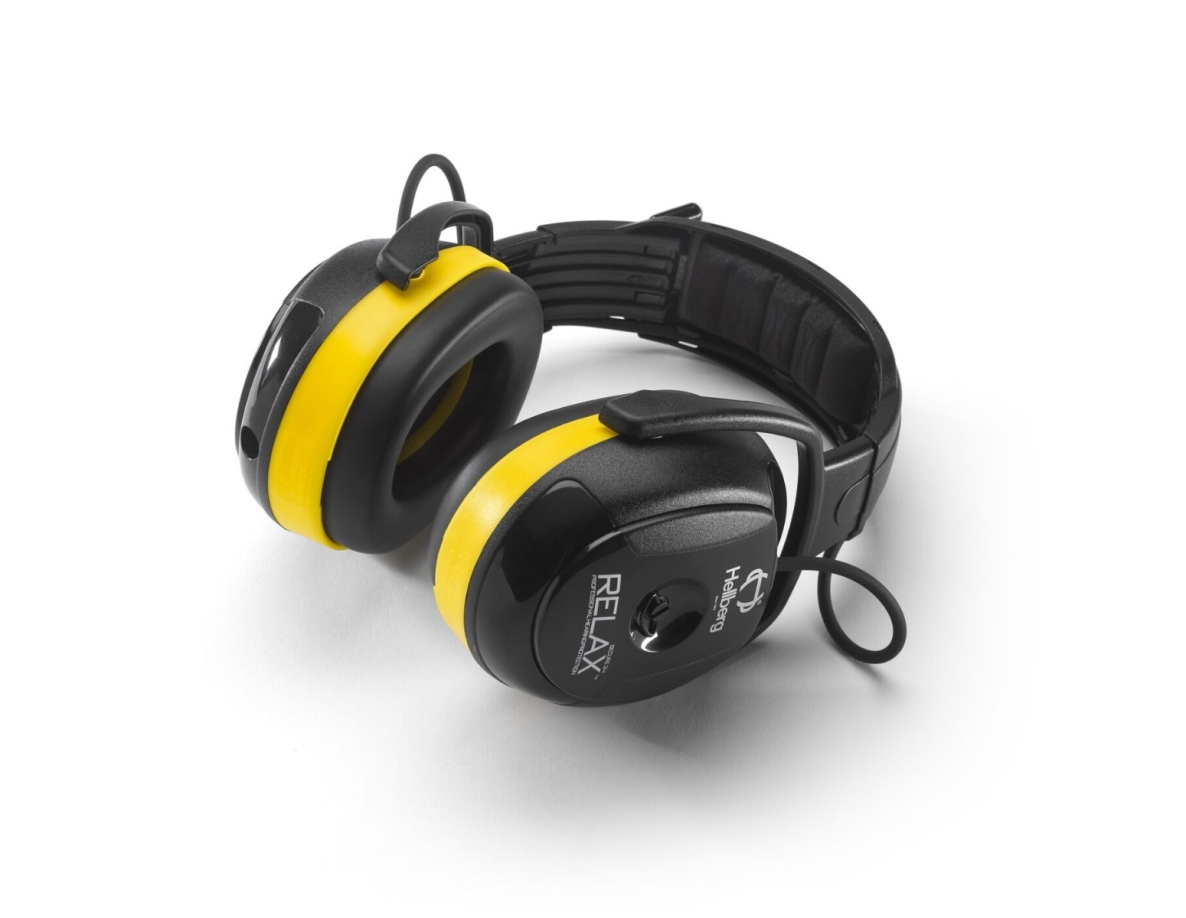 Cuffie antirumore Hellberg 45002-001 SECURE 2H RELAX con archetto, SNR 30dB e radio AM/FM.