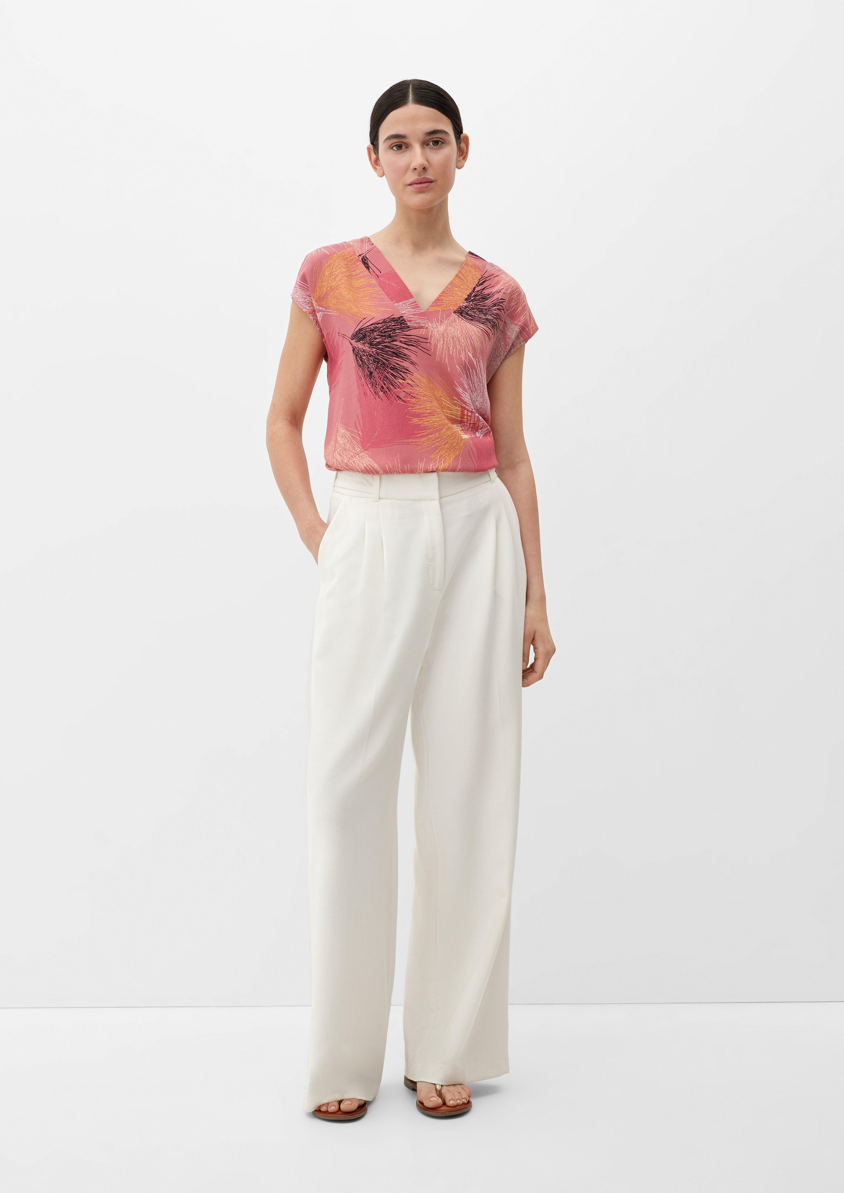 Viskosebluse mit V-Ausschnitt  2130213-20A0